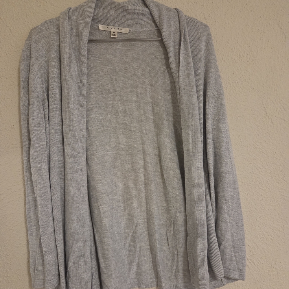 Cyrus Light Gray Cardigan Sweater